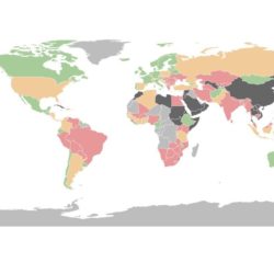 Map of democracies around the planet